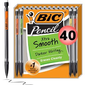 BIC Xtra-Smooth Mechanical Pencil, Medium Point (0.7 mm), 40-Count