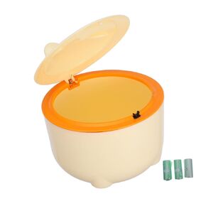 PRETYZOOM 1Set Capacity Cat Litter Disposal Bin with Bags Airtight Trash Can for Cat Waste and Reusable Design Stylish Cartoon Shape for Home