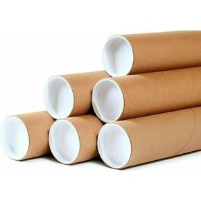 24 - 3" x 12" Round Cardboard Shipping Mailing Tube Tubes With End Caps