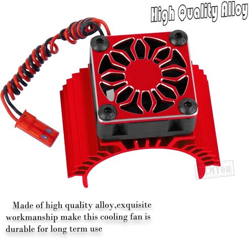 RC Heat Geat 36mm 14000 دورة في الدقيقة مروحة محرك ث/4.8V-8.4V مروحة التبريد FIT 3660 3670 3650 550 540 تحديث محرك محرك Brushless Prities for 1/10 Slash Arrma SCX10 TRX4 RC Car Truck Buggy Crawler ، Titanium in Kuwait