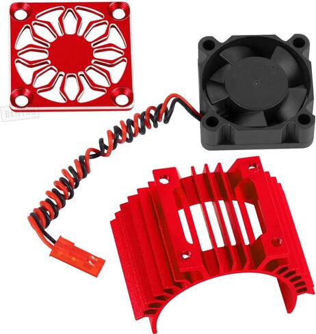 RC Heat Geat 36mm 14000 دورة في الدقيقة مروحة محرك ث/4.8V-8.4V مروحة التبريد FIT 3660 3670 3650 550 540 تحديث محرك محرك Brushless Prities for 1/10 Slash Arrma SCX10 TRX4 RC Car Truck Buggy Crawler ، Titanium in Kuwait