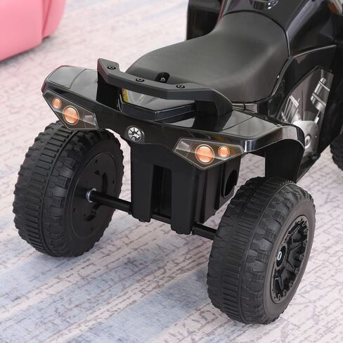 Aosom NO Power Kids Ride On Push Car, Ride Racer, Foot-to-Floor Sliding Car, Walking ATV Toy with Music, Lights, for 1.5-3 Years Old, Black in Kuwait