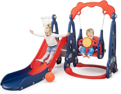 NYEEKOY 4 in 1 Toddler Swing Set and Toddler Slide for Toddlers 1-3 in Saudi Arabia