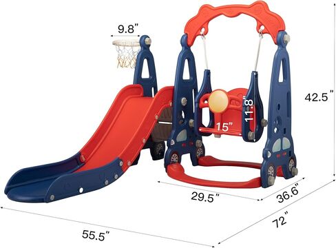NYEEKOY 4 in 1 Toddler Swing Set and Toddler Slide for Toddlers 1-3 in Saudi Arabia