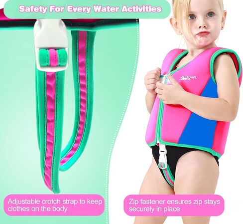 Toddler Swim Vest Kids Floaties Boys Girls Swim Float Jacket Buoyancy Swimwear in Kuwait