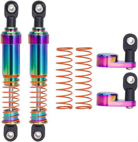 2Pcs Aluminum Big Bore Shocks Oil Damper with Offset Shock Cap for 1/10 RC Crawler LCG Cheater Rigs SCX10 TRX4 Capra VS4-10 (85mm) in Saudi Arabia