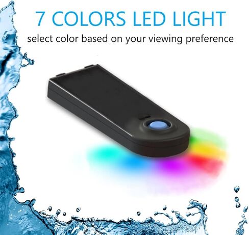 Koller Products AquaView 2-Gallon Plastic 360 Aquarium with Power Filter & LED Lighting for Tropical Fish - Betta Fish in Kuwait