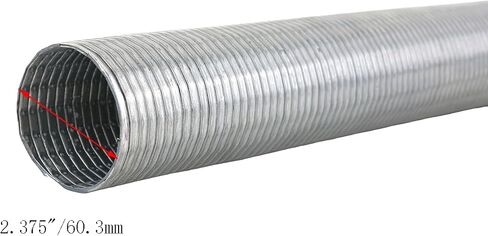 2.375" [2 3/8"]ID x 18" Length Universal Exhaust Flex Pipe 1.5' Feet (FP_UN_2375MS) in Kuwait