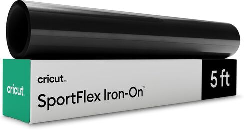 Cricut® Sportflex Iron -On ، White (5 أقدام) - HTV نقل الحرارة فينيل للملابس الرياضية in Saudi Arabia