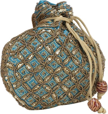 Indian sequence Potli Bag/wedding purse/jewelery purse for girls & women in Saudi Arabia