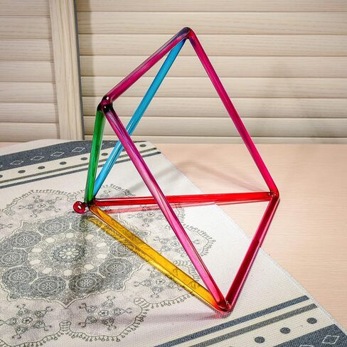 TOPFUND Indigo Crystal Singing Pyramid 10 inch Sound Healing Triangle Instruments with Artificial Leather Carrying Case in Kuwait