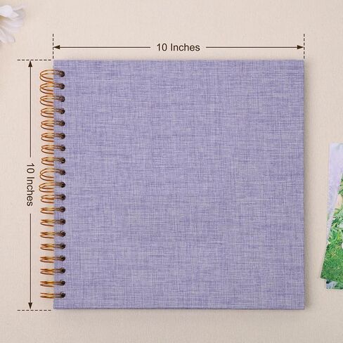 Scrapbook Photo Album 8x8 Inches 40 Pages Hardcover Kraft Paper Linen Cover Scrap Book Memory Book DIY Scrapbook Albums for Wedding Baby Boyfriend Travel Anniversary Family, Beige in Saudi Arabia