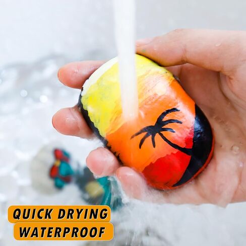 White Paint Markers, 3 Pack Oil-Based Waterproof Quick Dry Permanent Paint Pen Set for Rocks Painting, Wood, Fabric, Plastic, Canvas, Glass, Mugs, Metal, Tire, Stone, DIY Craft in Kuwait