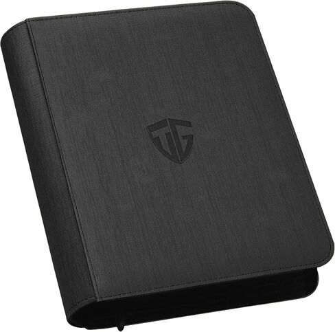 Toploader Binder ، يمتلك 112 Toploaders ، و 4 جيبات محمولة Top Pocket لأصحاب البطاقات الصلبة 3 "× 4" لبطاقات التداول أو بطاقات الرياضة (أسود) in Kuwait