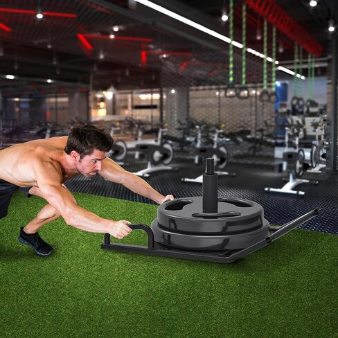 Dolibest Portable Weight Sled with Handle, Workout Sled for Fitness Strength Training and Speed Improvement, Innovative Design for Easy Obstacle Clearance, Suitable for 1-2" Weight Plates in Kuwait