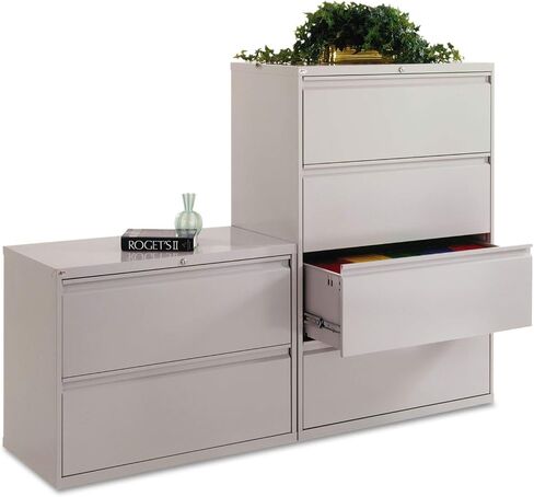Alera 2-Drawer Fille File Cabinet ، 36 × 19-1/4 by 29 بوصة ، أسود in Kuwait