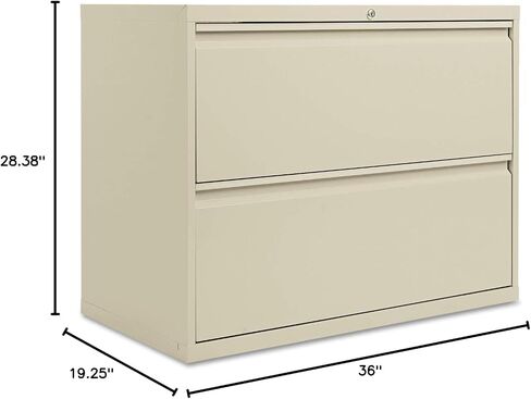 Alera 2-Drawer Fille File Cabinet ، 36 × 19-1/4 by 29 بوصة ، أسود in Kuwait