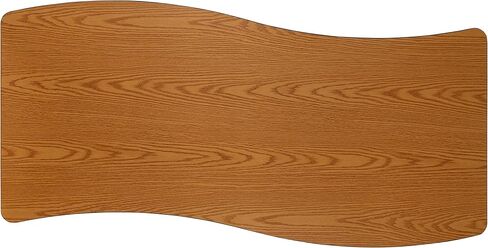 Emma + Oliver Mobile 26 "W X 60" L Wave Fensible Collaborative Oak Kids Adminible TABLE in Kuwait