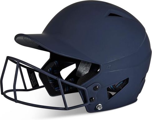 CHAMPRO womens Rise Fastpitch and Matte Finish HX Softball Batting Helmet with Facemask, Black, Large US in Saudi Arabia