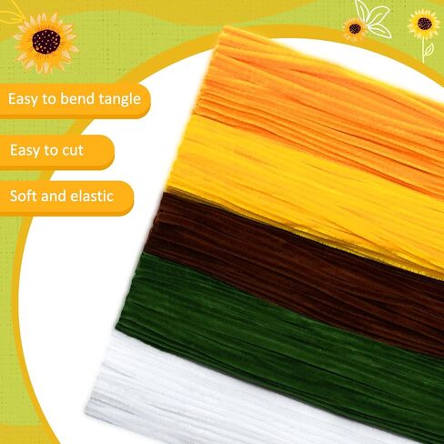 Peryiter 371 PCS Pipe Cleaners مجموعة 12 بوصة منظفات الأنابيب تشنيل تنبعات الحرف الحرف الكبرى لصنع باقة Tulip ، مشاريع Art DIY Craft Decorations Party Party (Green) in Kuwait