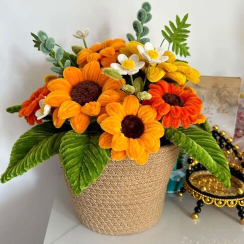 Peryiter 371 PCS Pipe Cleaners مجموعة 12 بوصة منظفات الأنابيب تشنيل تنبعات الحرف الحرف الكبرى لصنع باقة Tulip ، مشاريع Art DIY Craft Decorations Party Party (Green) in Kuwait