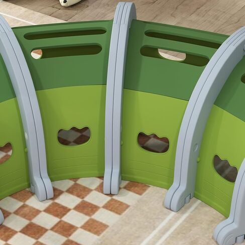 Qaba Caterpillar Tunnel, Toddler Tunnel for Kids Crawl and Climb Through, Kids' Play Structure Indoor Outdoor, 2 Sections, Purple in Saudi Arabia