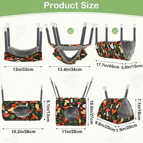 Ferret Hammock 8 Pack Guinea Pig Hammock Washable Rat Chinchilla Hammock Hamster Cage Accessories Cozy Ferret Bed Toys for Small Animals Pet Sugar Glider in Kuwait