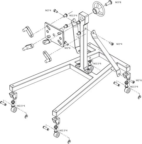 RC Car Accessories for Traxxas for Trx4 for Axial for Scx10 1/10 Metal Rotatable Engine Flip Maintenance Bracket Engine Stand(Black) in Saudi Arabia