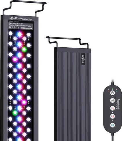SEAOURA WRB LED Aquarium Light with Timer for 18-24in Freshwater Fish Tank in Kuwait