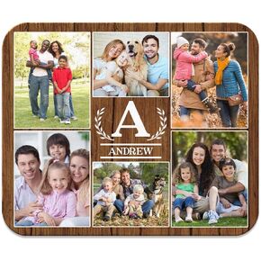 WIRESTER Personalized Custom Mousepad with Your Photo, Frame Color for Home, Office and Gaming Desk, Non-Slip Rectangle Mouse Pad