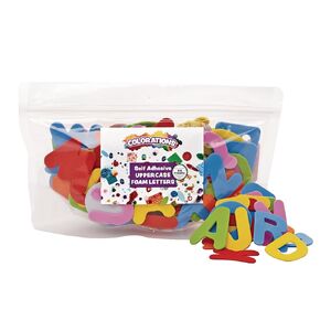 Colorations® Self-Adhesive Uppercase Foam Shapes 150 Pieces, Homeschool, Home School Use