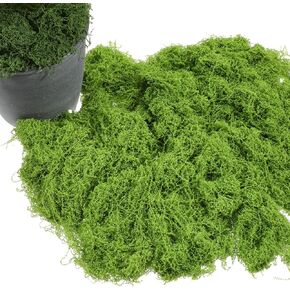 JIYIN Fake Green Moss for Crafts 3.5 Oz, Artificial Moss for Plants Indoor Faux Fake Mosses for Crafts Decorative Artificial Mosses for DIY Art Landscape Potted Gardening Wedding Accessories