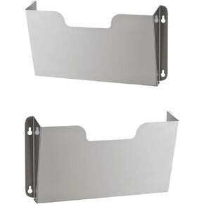 DR POCKET RACK Wall Mount Pocket Wall Mount File Holder, Single Pocket Letter Size, Stainless Steel, 14 x 2.5 x 7.5 inches