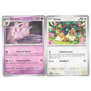 Pokemon Sylveon & Eevee 022/064 - Shrouded Fable - 2 Card Lot