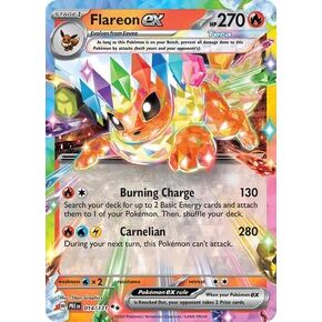 Pokemon - Flareon ex 014/131 – Prismatic Evolutions – Double Rare – Foil Single Card