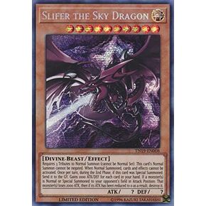 Slifer the Sky Dragon (alternate art) - TN19-EN008 - Prismatic Secret Rare - Limited Edition