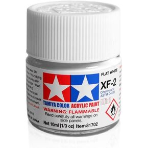 tamiya acrylic mini xf2 flat white tam81702 plastics paint acrylic
