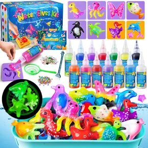 JOPSHEEN Magic Water Elf Toy Kit for Kids - DIY Aqua Fairy Water Pets with 14 Colors 8 Molds- Squishies Maker Crafts Birthday Gifts for Boys and Girls