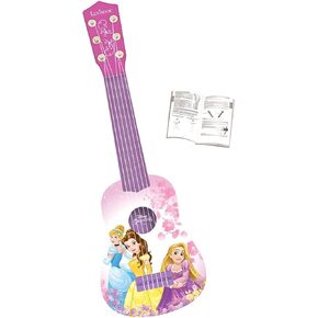 Lexibook, Disney Princess, My First Guitar for Children, 6 Nylon Strings, 21" Long, Guide Included, Pink, K200DP