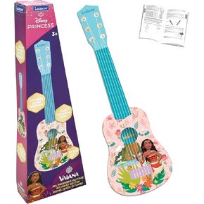 Lexibook, Disney Moana, My First Guitar for Children, 6 Nylon Strings, 53 cm / 21'', Guide Included, Pink/Blue, K200VN