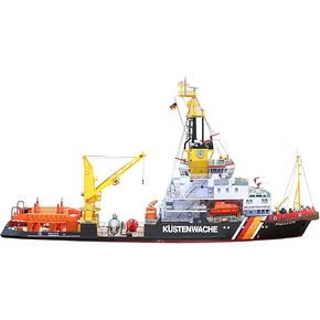 ZEZEFUFU 1:250 Scale Ship Paper Model Kits Germany Mellum Coast Guard Environment Monitoring Ship Model (Unassembled Kit) Accessory