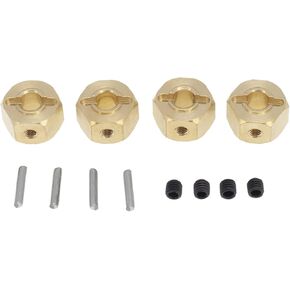 4PCS Brass Wheel Hex Heavier RC Hex Hub Replacement for Axial SCX10 90046 RR10 RGT 86100 MST 1/10 RC Accessory