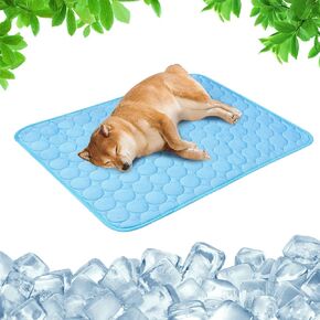 Dog Cooling Mat, Pet Cooling Mats, Washable Portable Pet Coolings Pad for Dogs & Cats Sleeping Mat, Portable Dog Cool Bed for Summer, Ideal for Indoor Outdoor Use (Coffee, XL: 100×75 cm | 39×30")