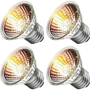 75W UVA Bulbs, Fit E26 Heat Reptile Lamp, Light Turtle Heat Lamp for Reptiles and Amphibian Tanks, Terrariums and Cages, Works with Various Lamp Fixtures 4-Pack