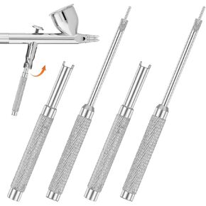 4PCS Air Brush Tools Valve Screw Replacement Repair or Needle Packing Nut Tool Replace Accessories for Double Action Air Brush Airbrush Maintenance Tools
