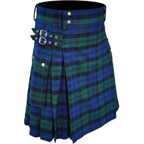 Scottish 16 OZ Tartan Kilt | Kilt for Men | Scottish Kilt | Modern Kilt | Men's Utility Kilt Multiple Tartan Colors