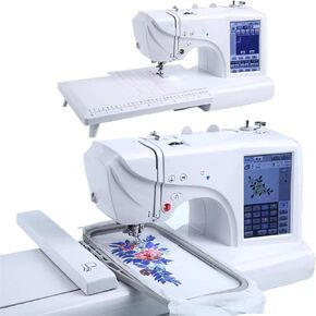Sewing Embroidery Machine Computerized Embroidery Machine For Clothing 210 Built-in Letters and 30 Pattern Borders, 158 Built-in Designs with LCD Touch Screen