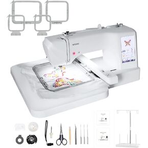 Embroidery Machine, 7.9" x11" Hoop Area, Computerized Embroidery Machine with 7" Touchscreen Display, with Hoops,USB,Stabilizer,Bobbins,ect