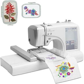 Embroidery Machine, 150 Built-in Designs, 7" LCD Touchscreen Computerized Sewing and Embroidery Machine for Beginners with 4" x 9.25" Hoop Area, 162 Sewing Stitches