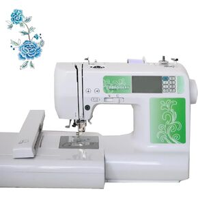 Automatic Embroidery Machine, MultiFunction Sewing Maker with LCD Touch Screen, 67 Stitch and 72 Embroidery Designs,10 Kinds Operation Language and Effortless Threading